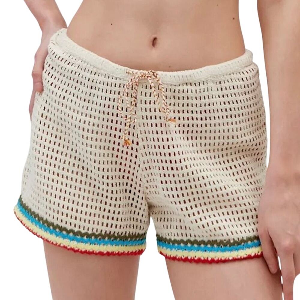 Urban Outfitters BDG Baja Crochet Beach Coverup Shorts Size Small